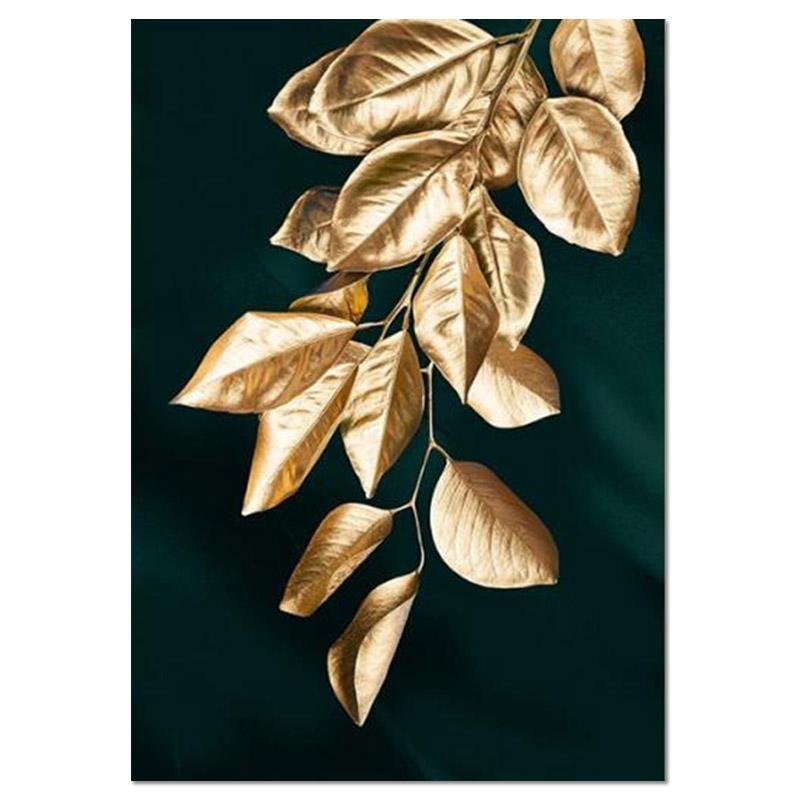 Golden Plant Canvas Poster